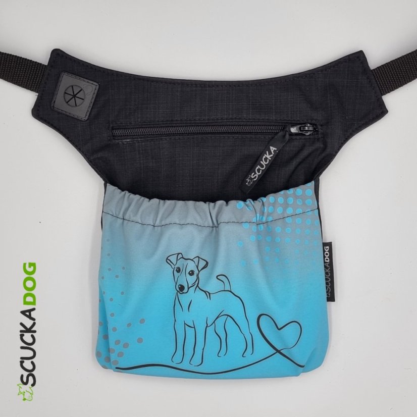 Pamlskovník 2v1 Jack Russell teriér tyrkys/šedá